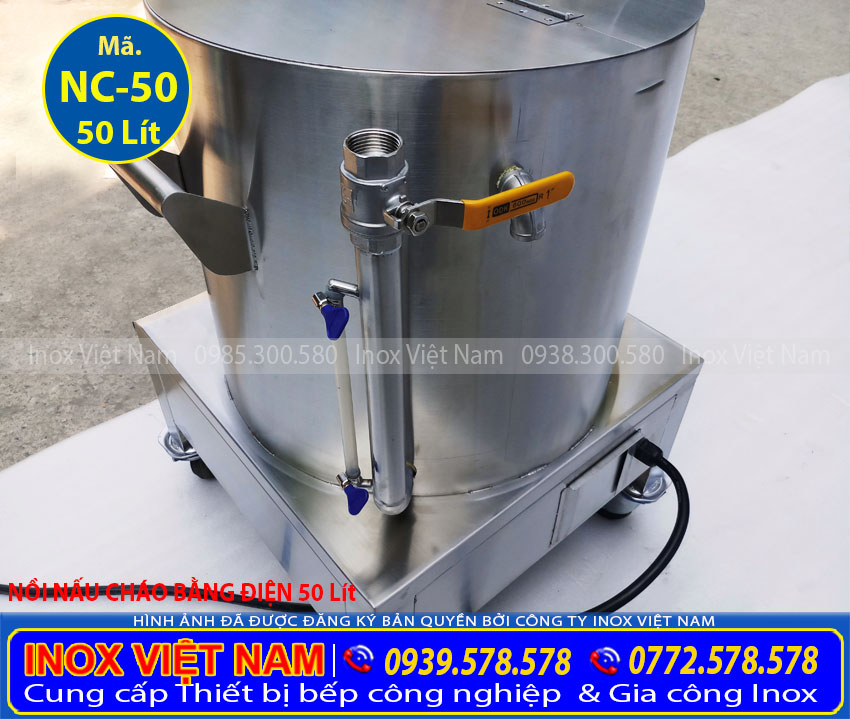 noi nau chao bang dien 50L 3 - Nồi Nấu Cháo Công Nghiệp 50L NC-50