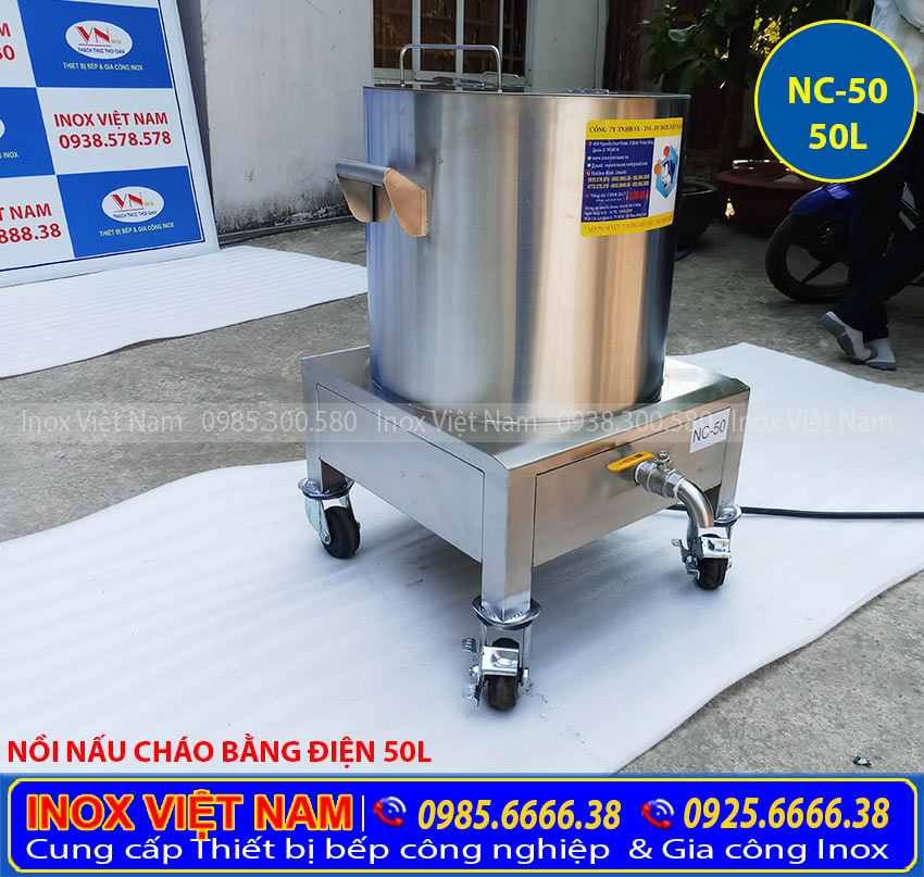 noi nau chao dien 50 lit - Nồi Nấu Cháo Công Nghiệp 50L NC-50